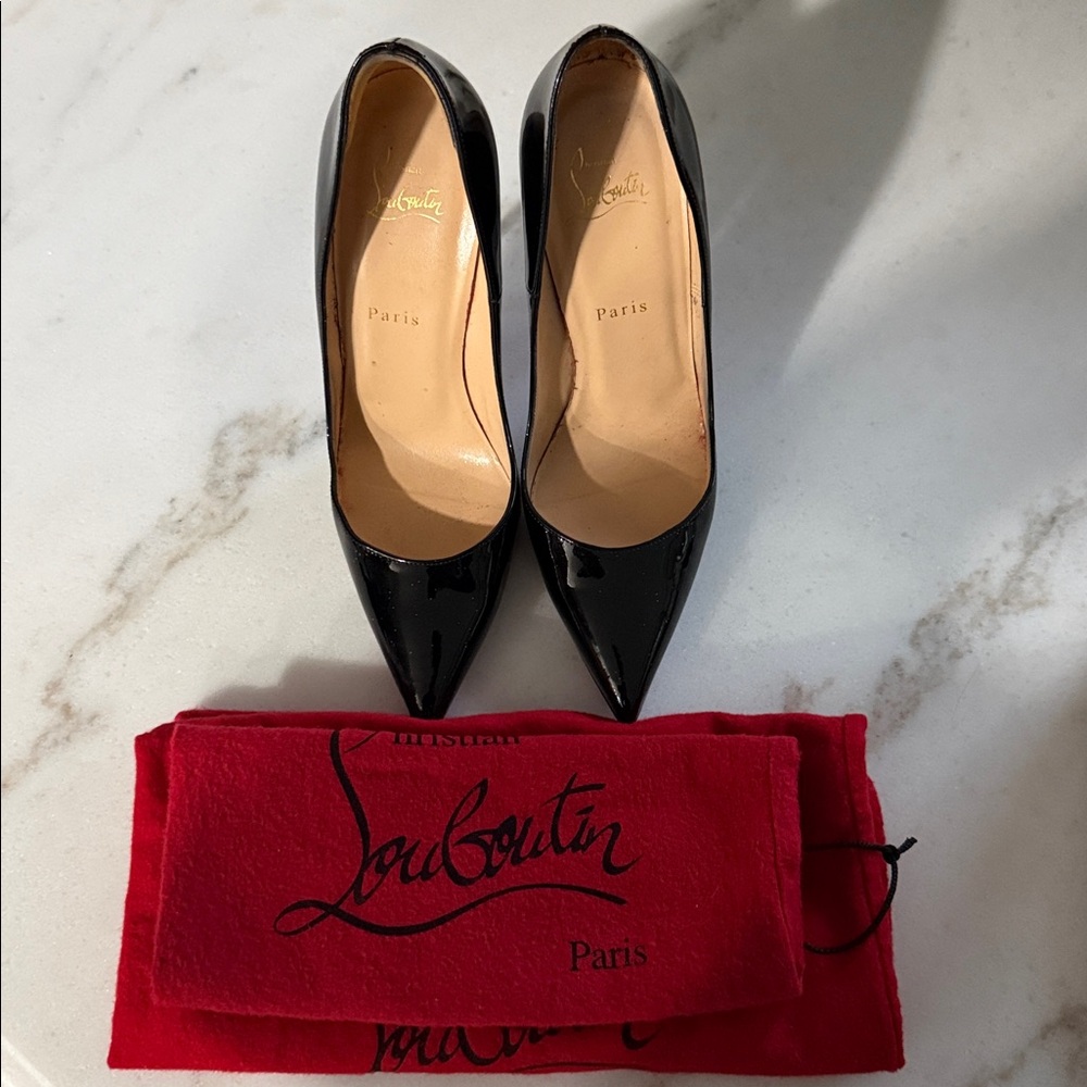 Christian Louboutin Black Patent Leather Heels